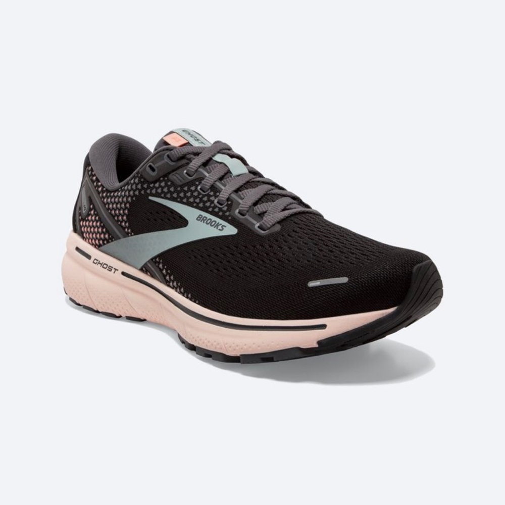 Size 8.5 - Brooks Ghost 14 Black Pink Women’s